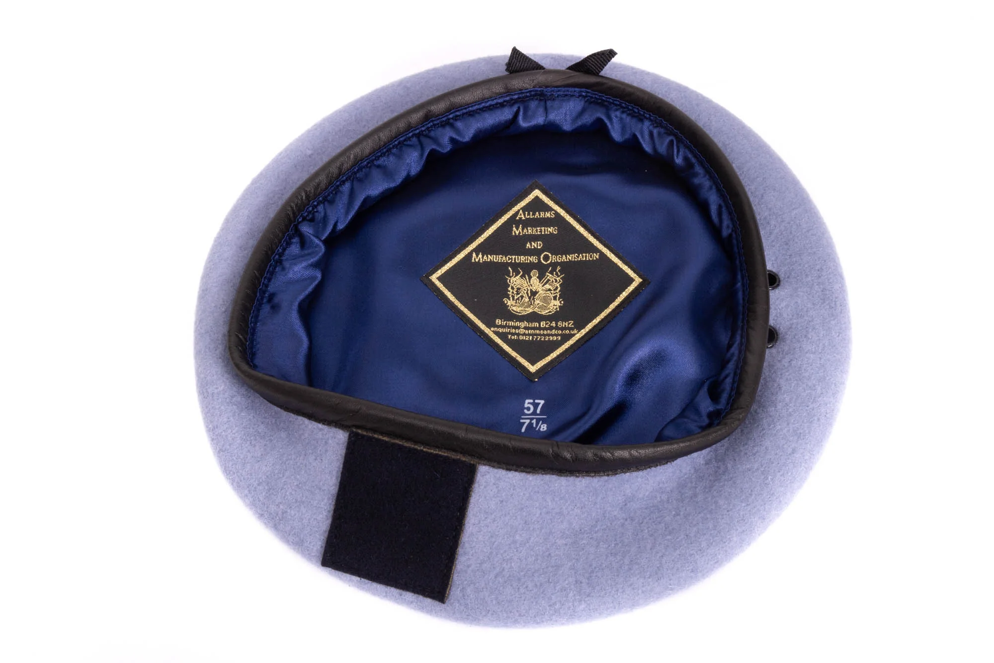 AAC Blue Beret Supplied with Navy Beret Badge Backing Patch stitched on - Image 4