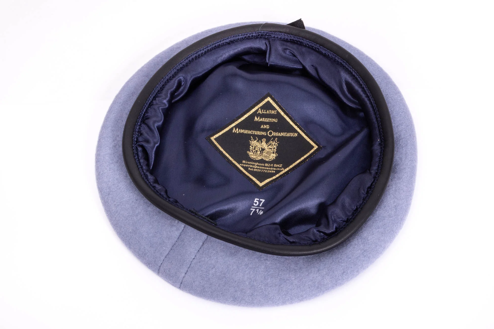AAC Beret - Army Air Corps - Blue Silk Lined - Small crown - Image 4