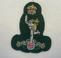 Beret Badge - B/W Officers - Royal Sig - Green - Tudor Crown