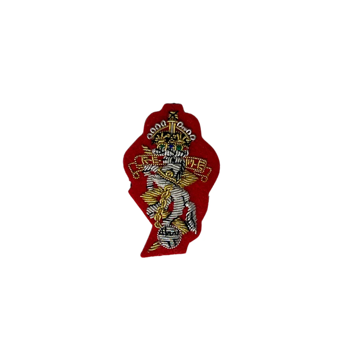 Beret Badge - REME - B/W - Sil Cut - Scarlet Ground - Tudor Crown
