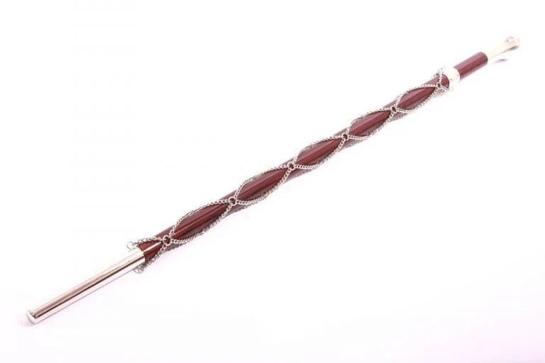 38" Parade Cane, Chain & Collar in Bag - Image 3