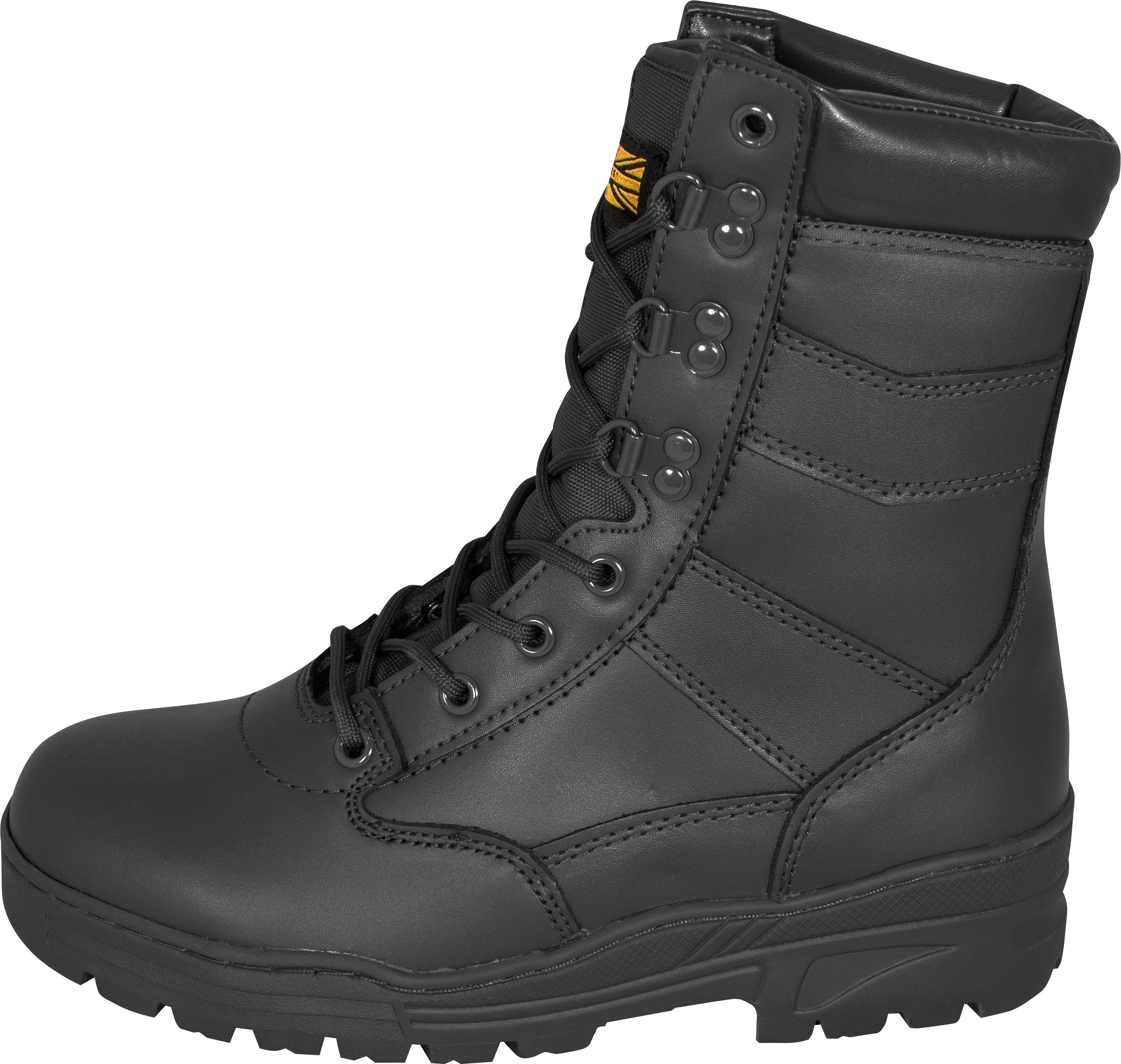 1850 - Cadet Full Leather Patrol Boot - Black - Image 3