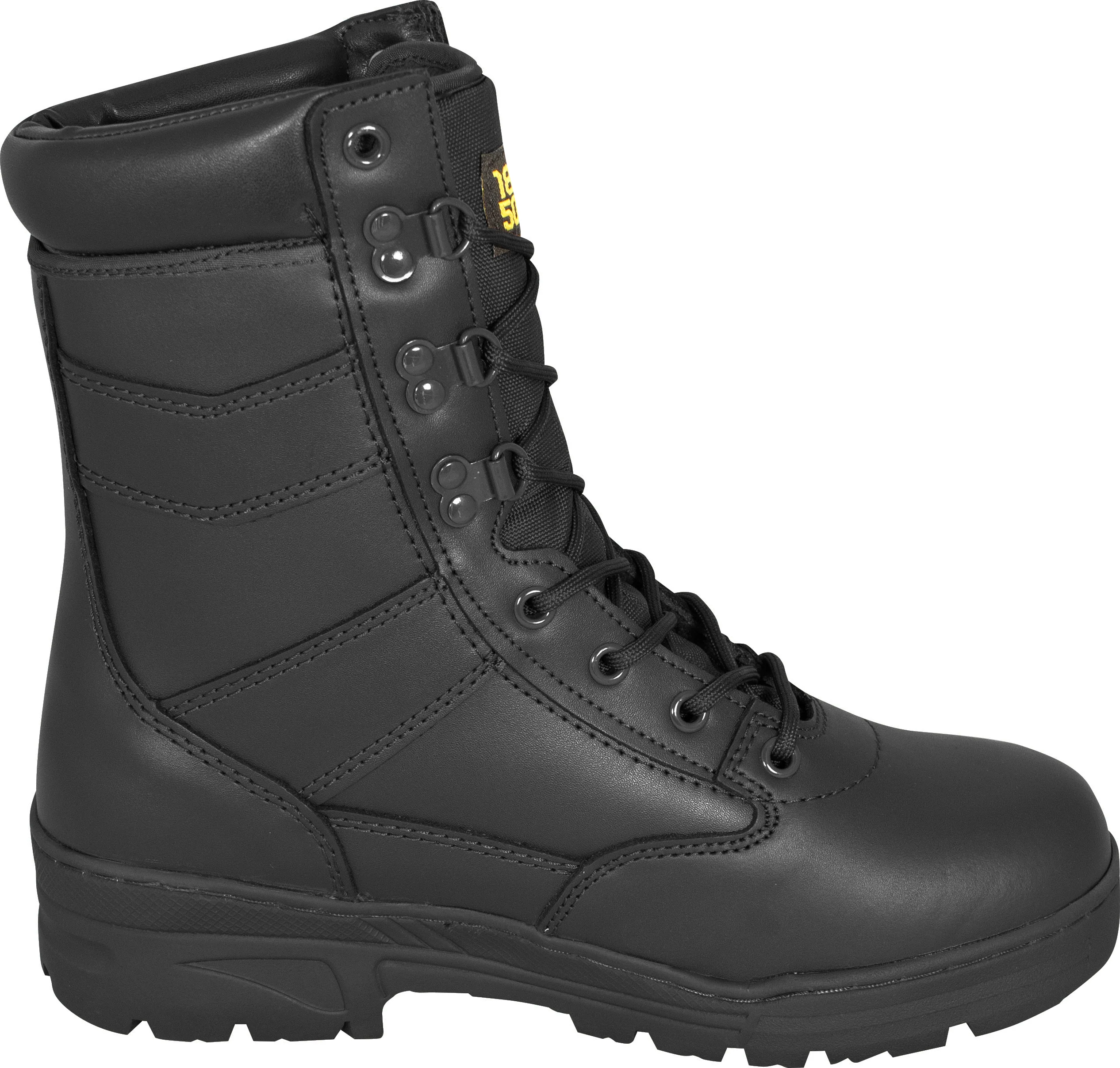 1850 - Cadet Full Leather Patrol Boot - Black - Image 4