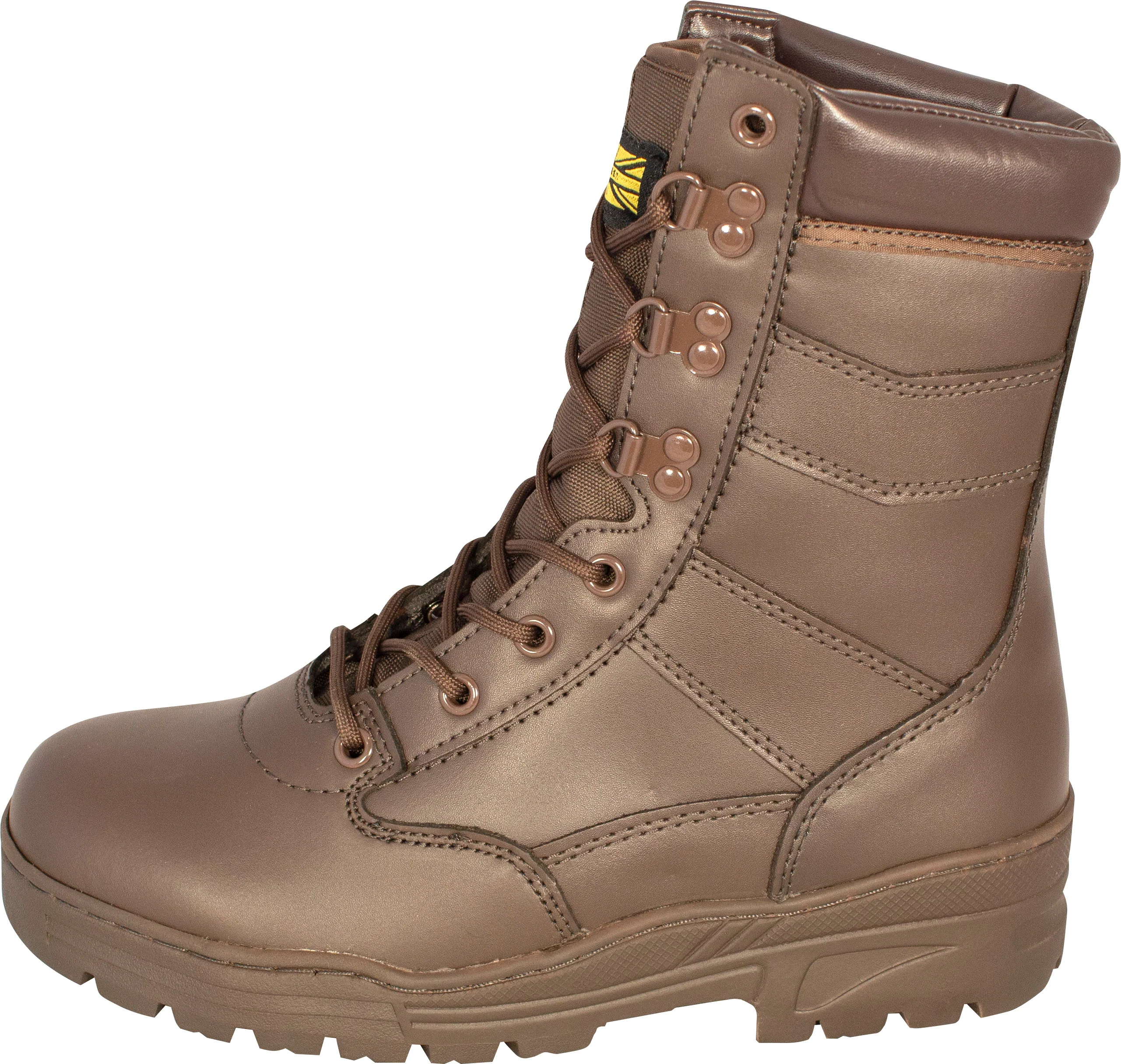 1850 - Cadet Full Leather Patrol Boot - Brown - Image 4
