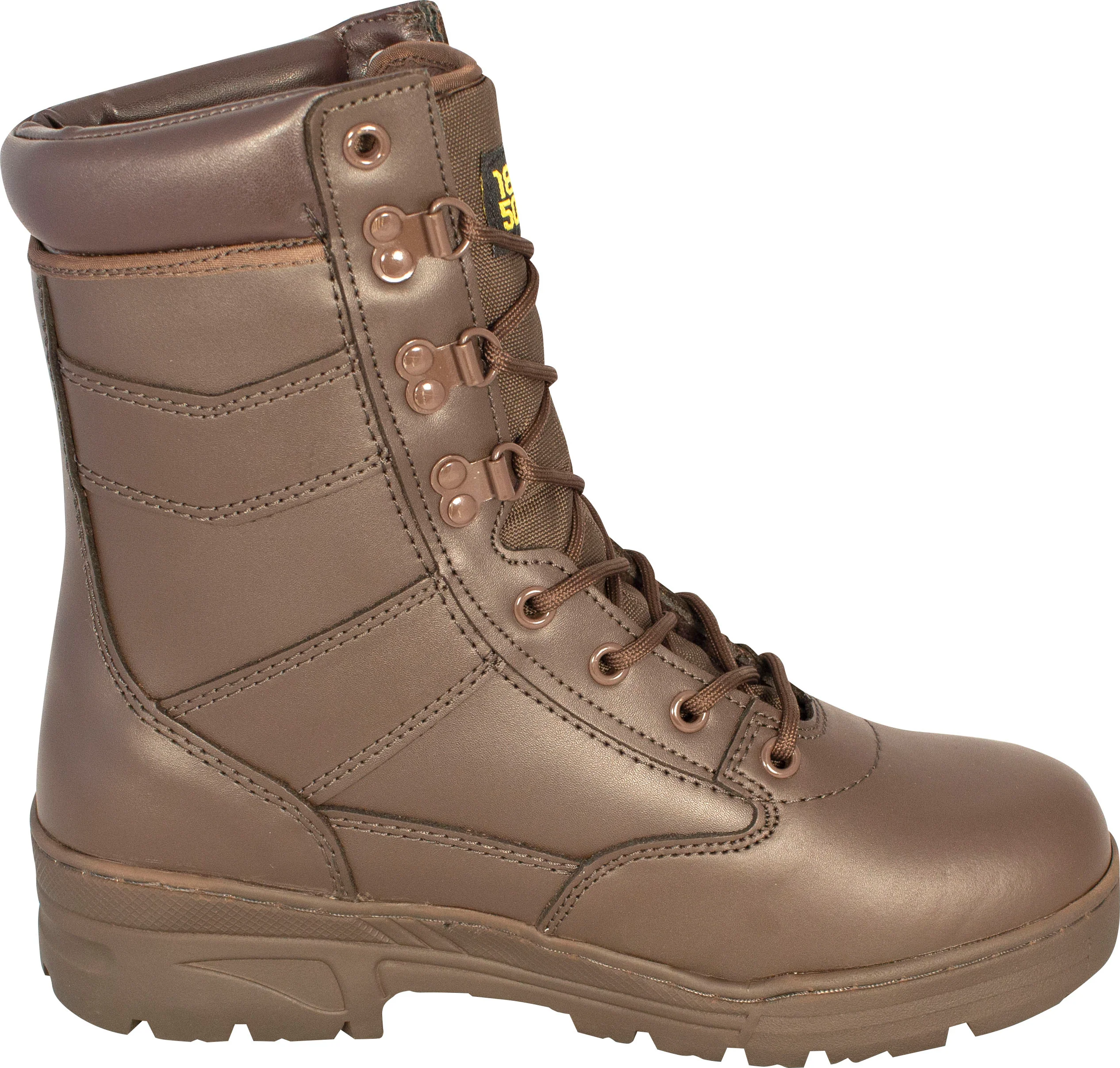 1850 - Cadet Full Leather Patrol Boot - Brown - Image 5
