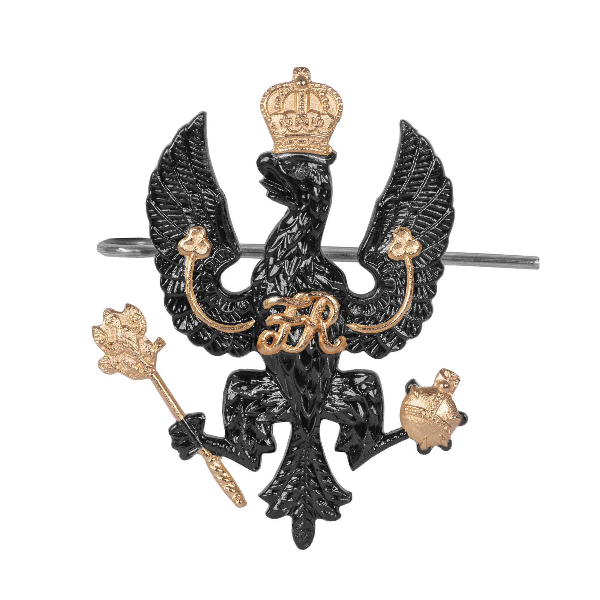 Cap Badge - KRH - Black - Shank & Pin Fitting