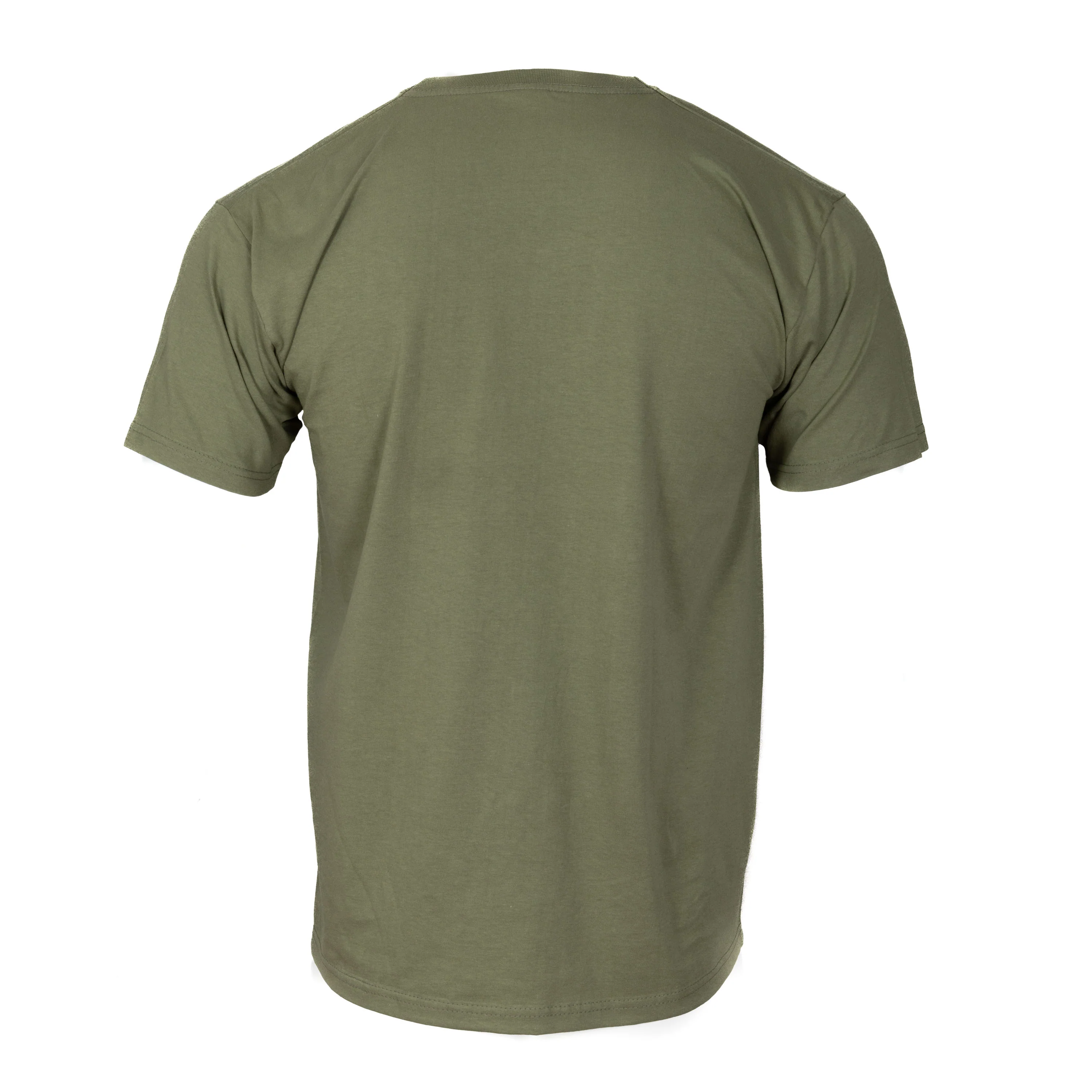 Cotton Frimley Park T-Shirt -Olive Green with Crest - Image 3