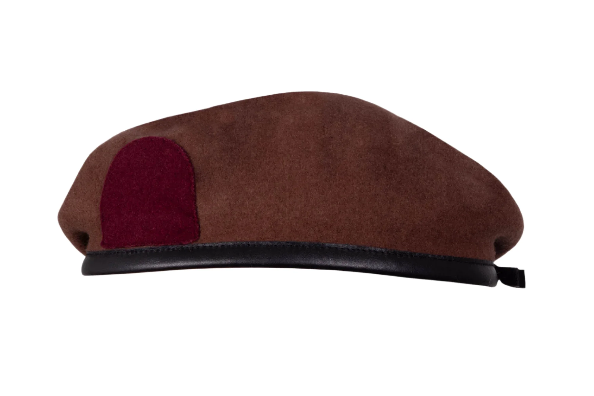 Beret KRH Brown - Blue Silk Lined - Small Crown - Image 3