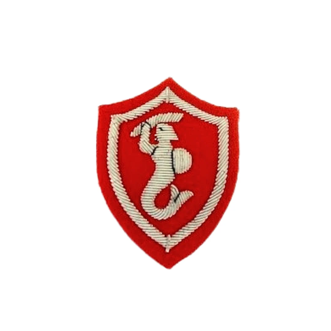 Maid of Warsaw - Officers - B/W Emb - White on Scarlet Felt