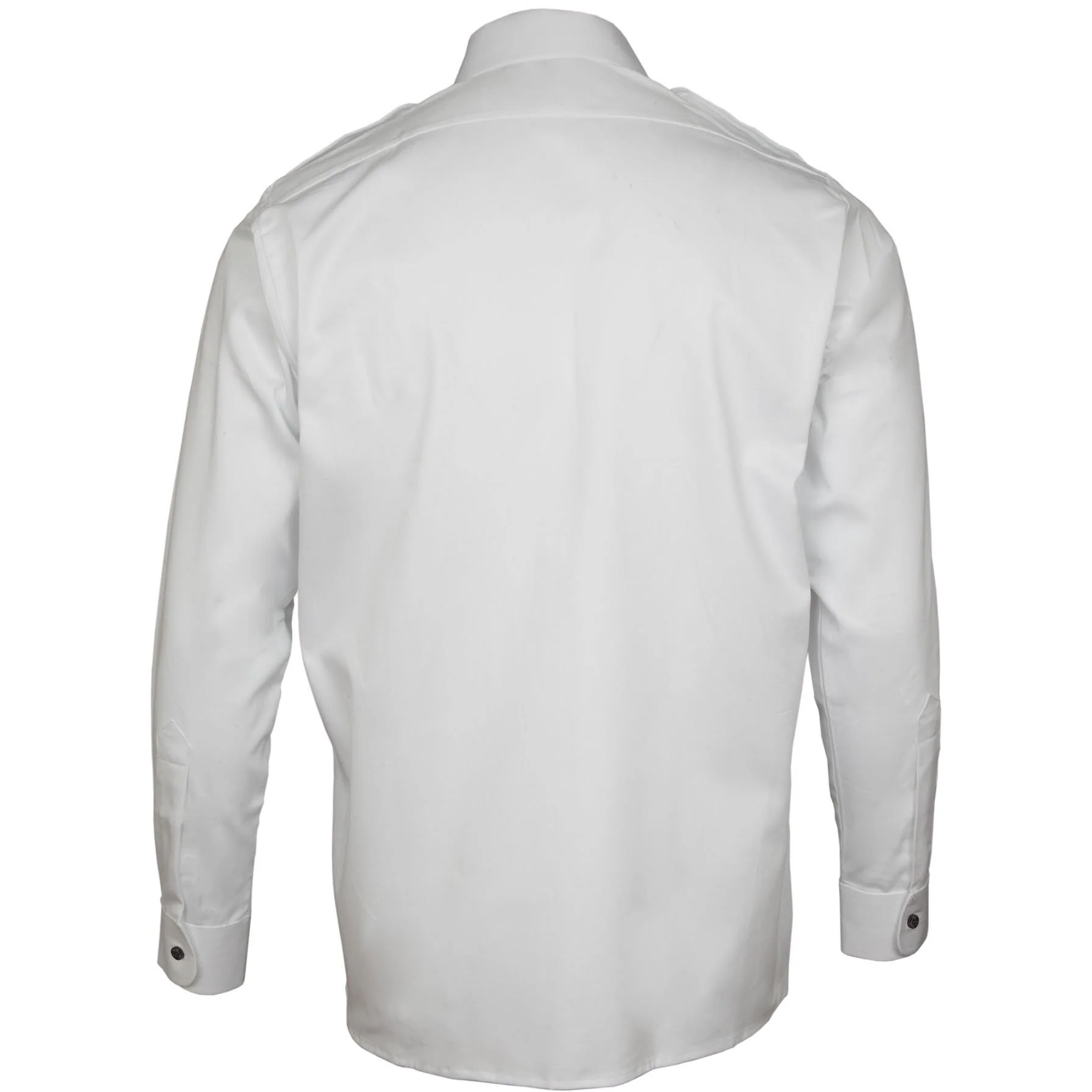 Male Officers' White Shirt - Black Buttons - Image 3