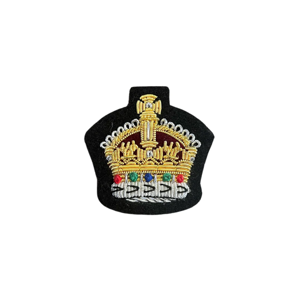 Mess Dress Crown - S/Sgt - Gold on Navy Ground - Tudor Crown