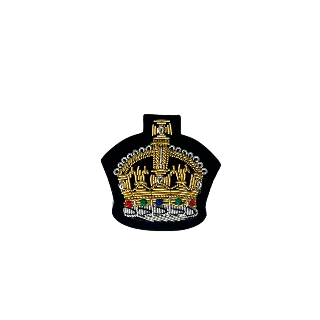 Mess Dress Crown - WO2 - Gold on Navy Ground - Tudor Crown