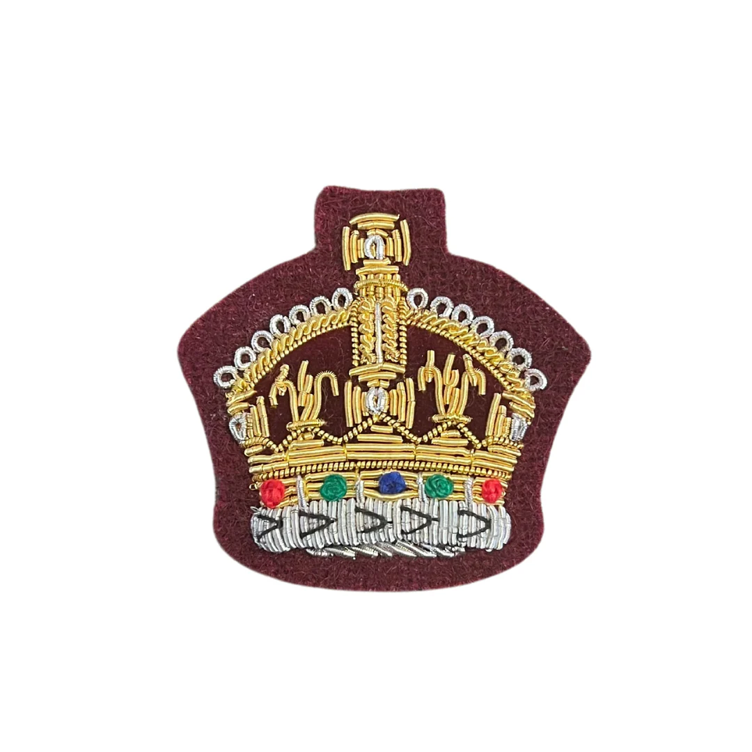Mess Dress Crowns - S/Sgt - ME307 Medical Maroon Ground - Tudor Crown