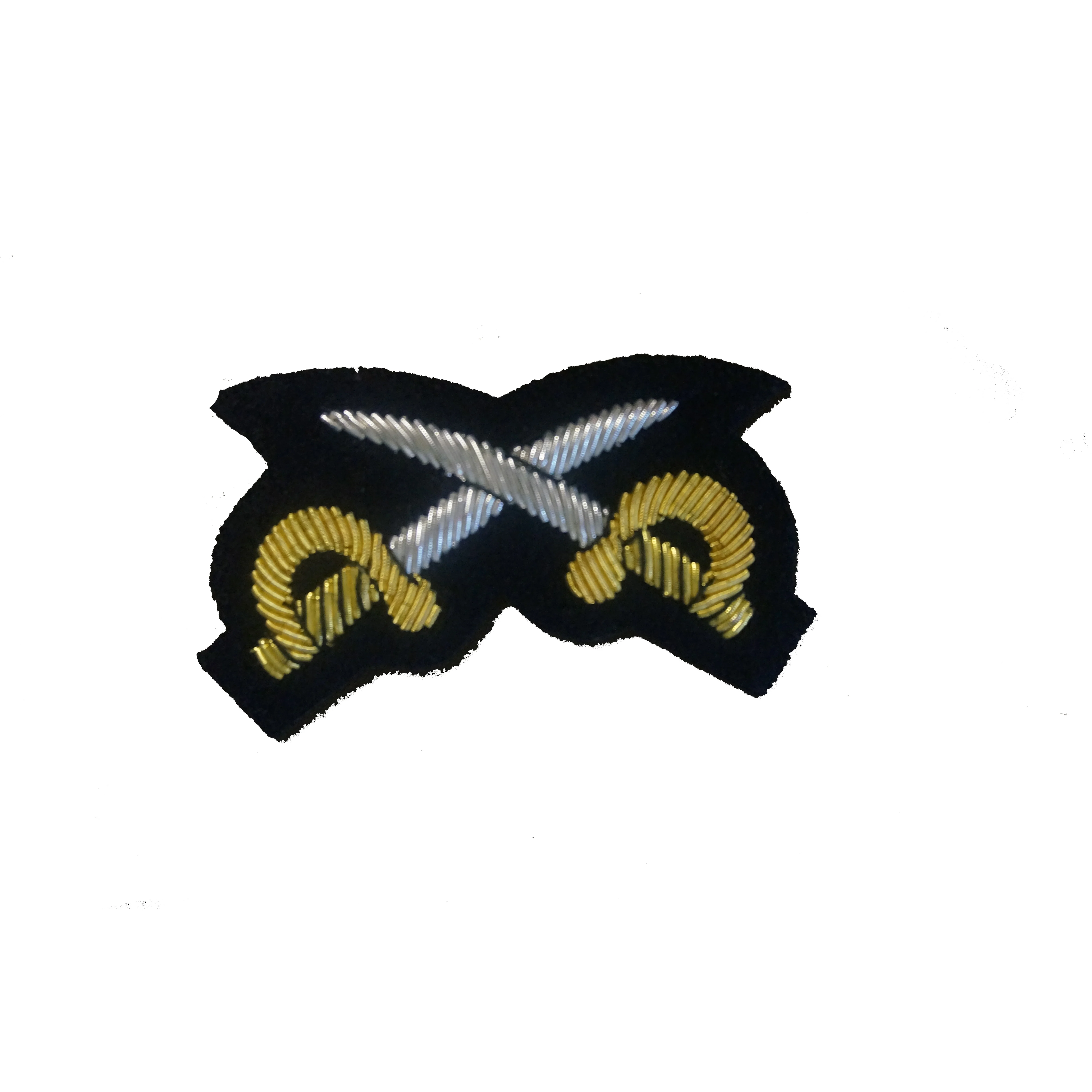 Mess Dress - Qualification Badge - PTI (X Swords) - Gold on Navy