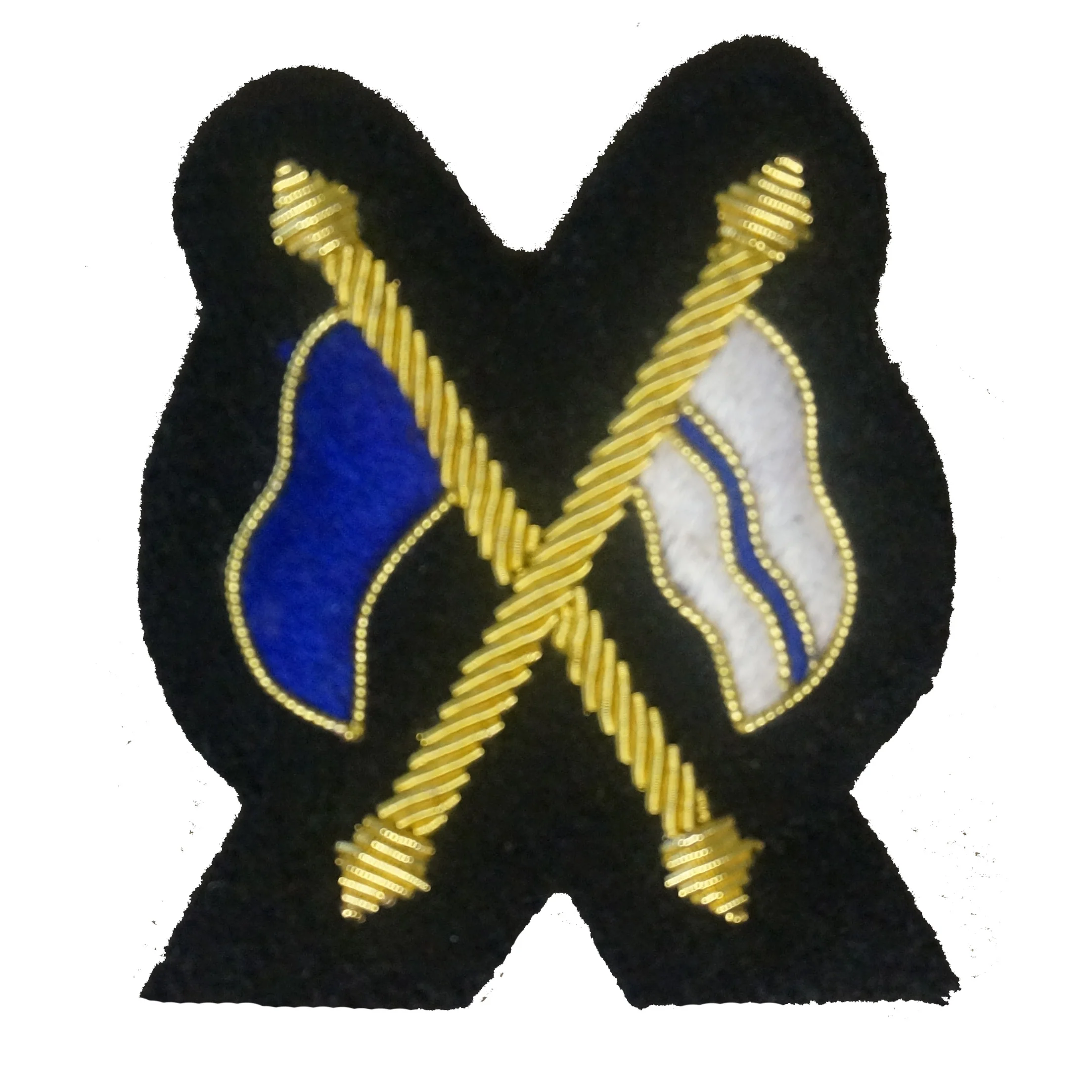Mess Dress - Qualification Badge - Signaller (X Flags) - Gold on Navy