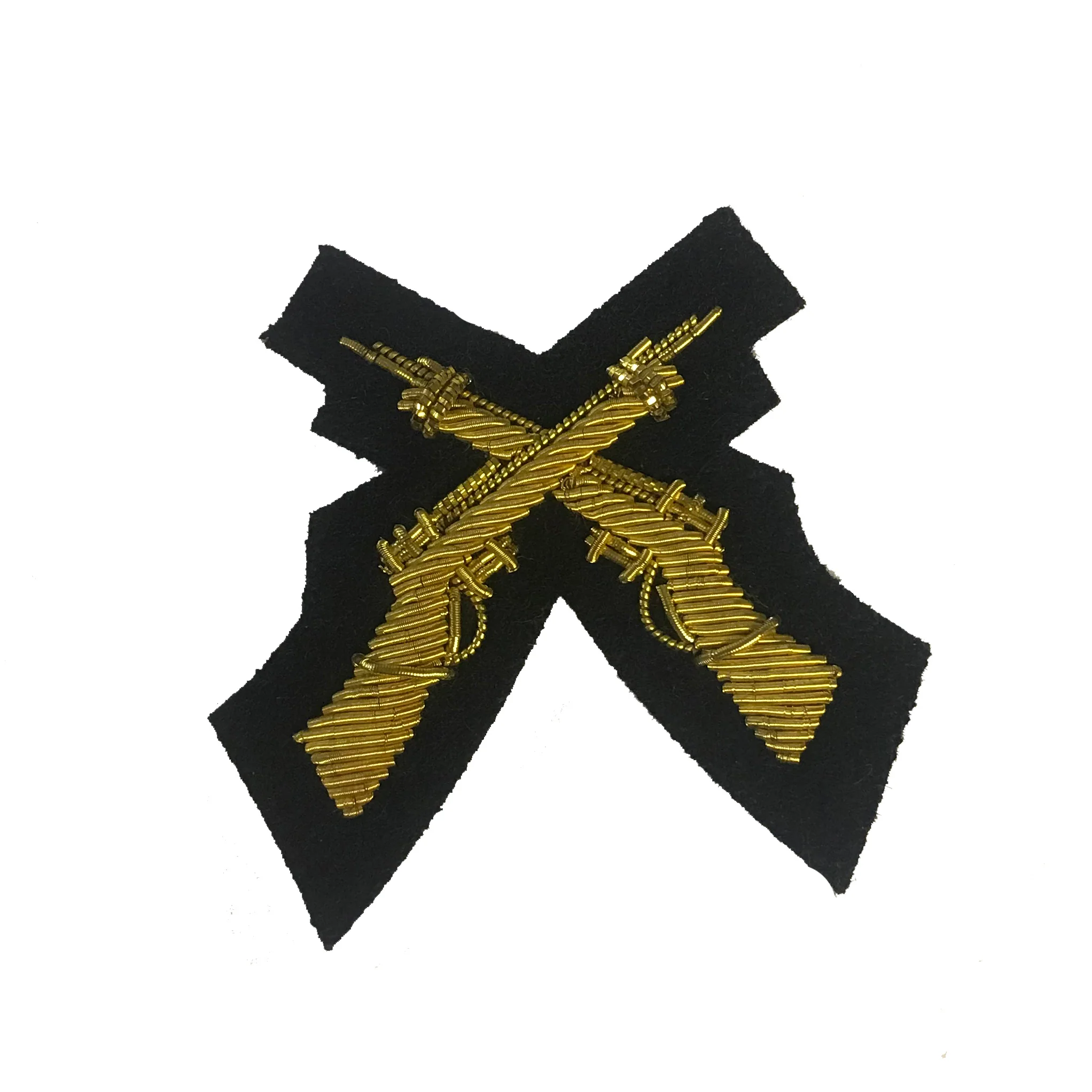 Mess Dress - Qualification Badge - Skill-At-Arms (X Rifles) - Gold on Navy