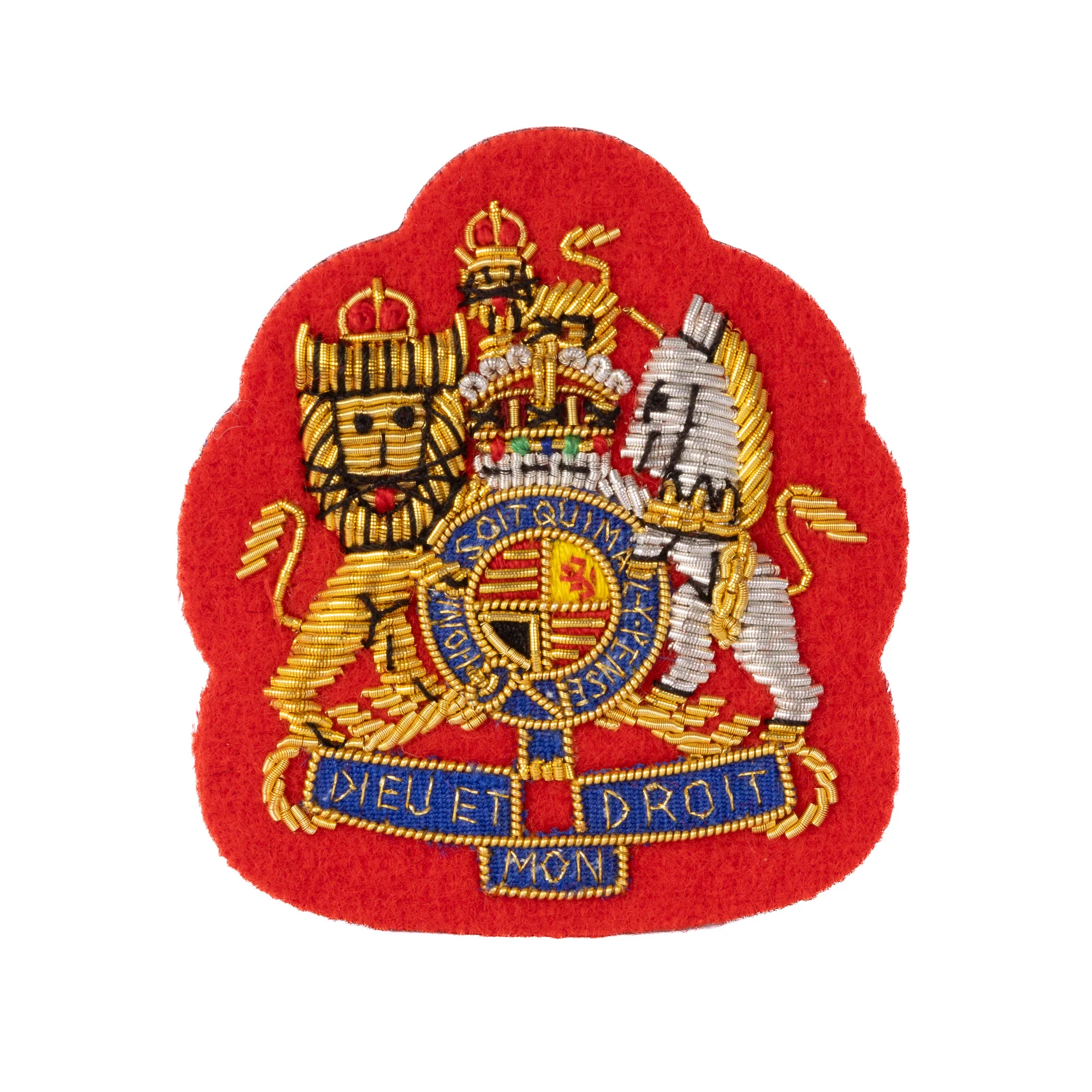 Mess Dress - Royal Coat of Arms - WO1 - Gold on Scarlet Ground - Tudor Crown
