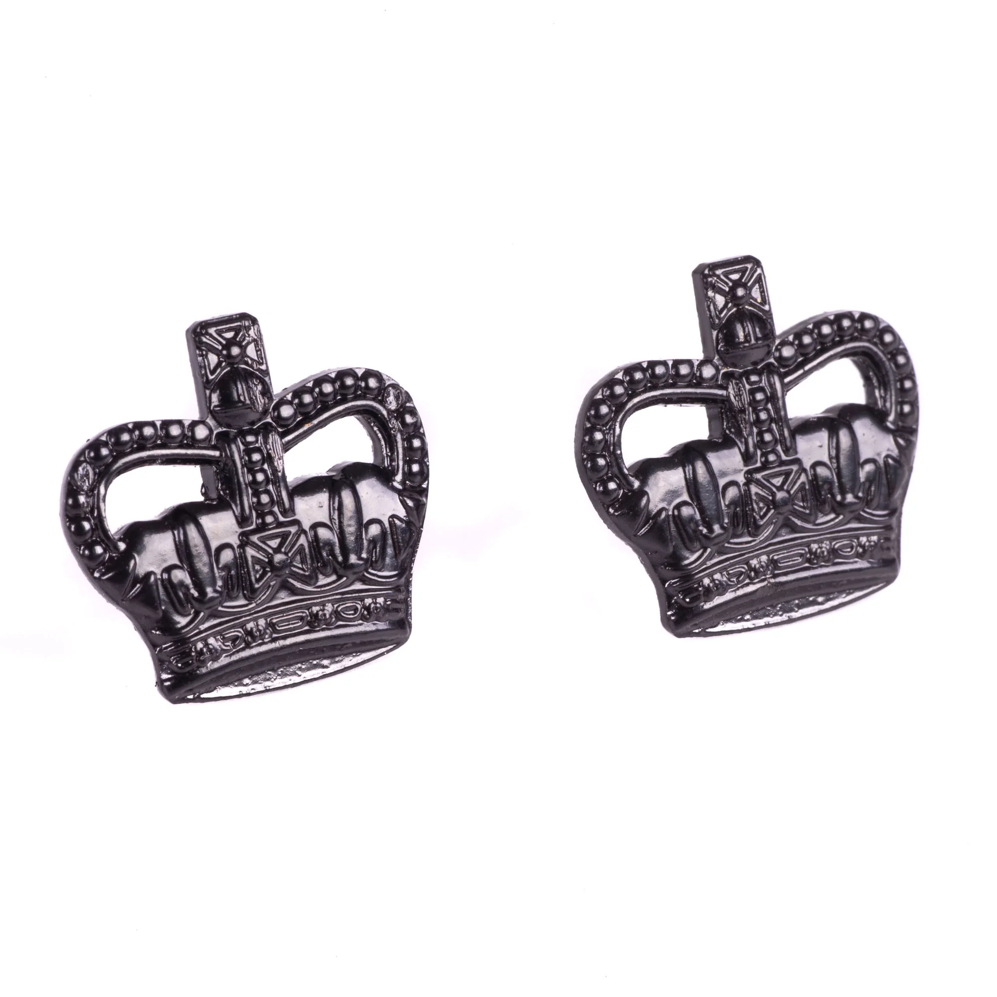 Metal Crown  (3/8) - Black - Spike & Clutch - Pairs"
