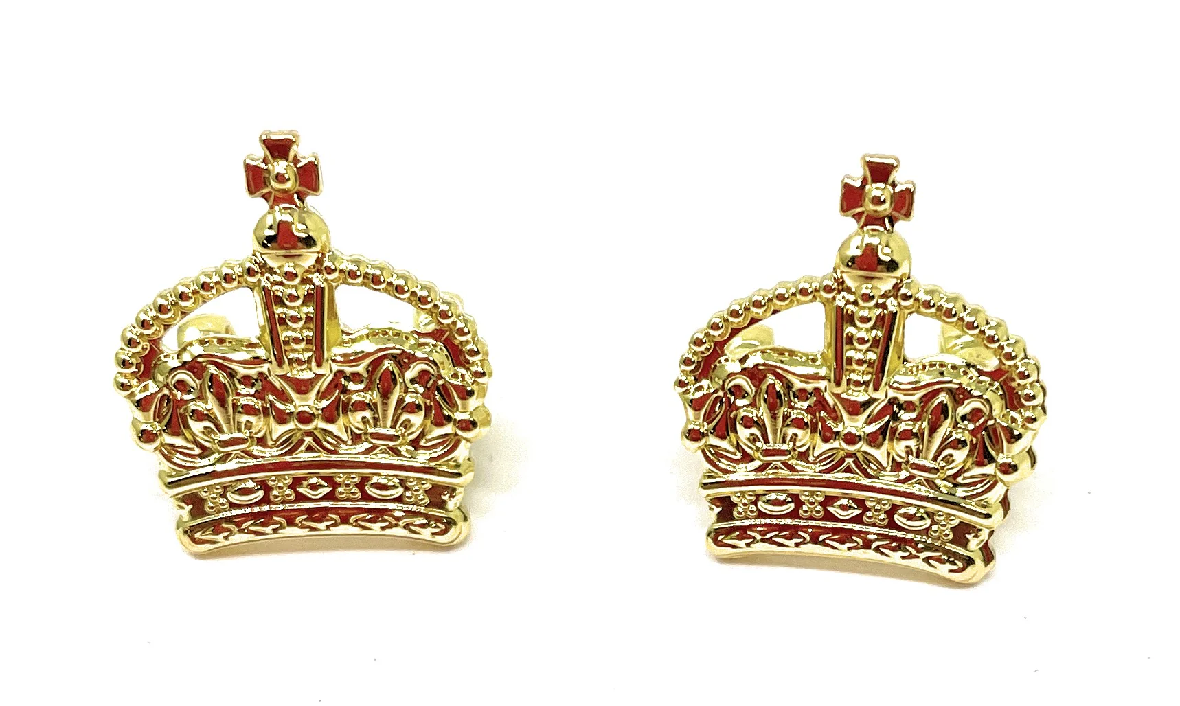 Metal Crown (3/8) Solid Brass (Pairs) - Tudor Crown