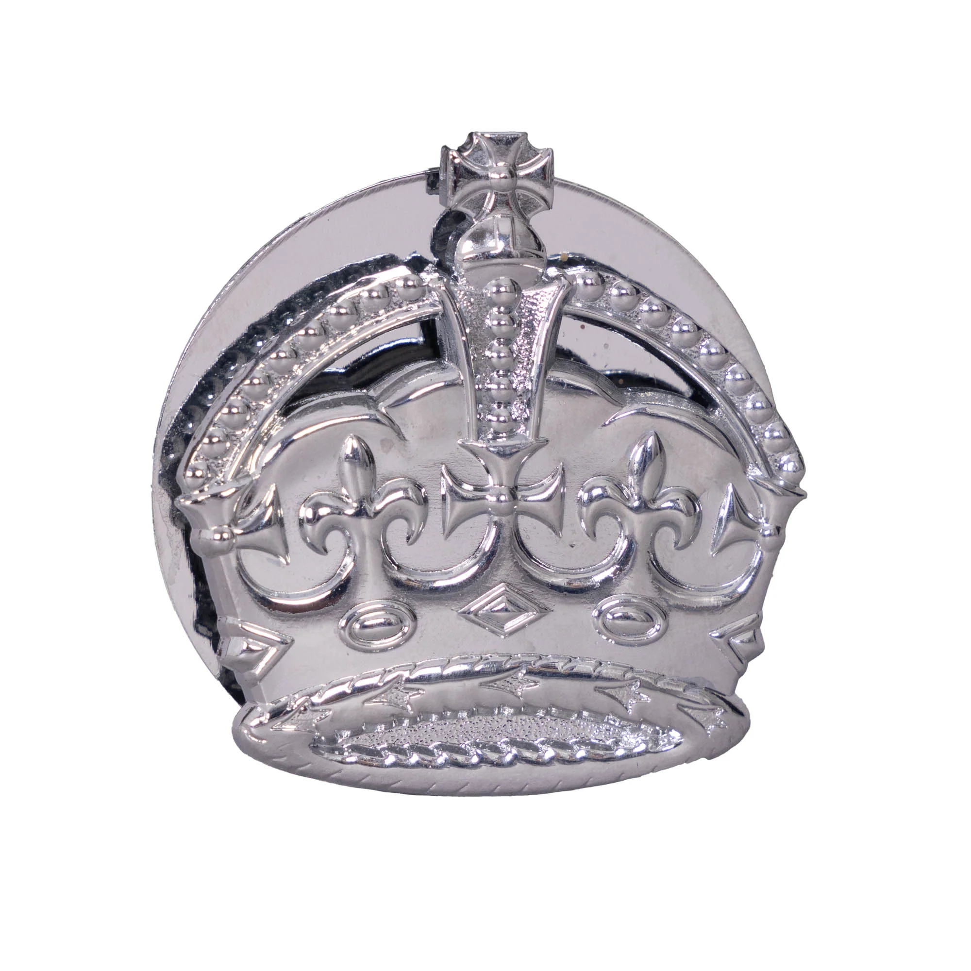 Metal Crown WO2 (CSM) - Chrome with Back Plate - Shank Fitting - Tudor Crown