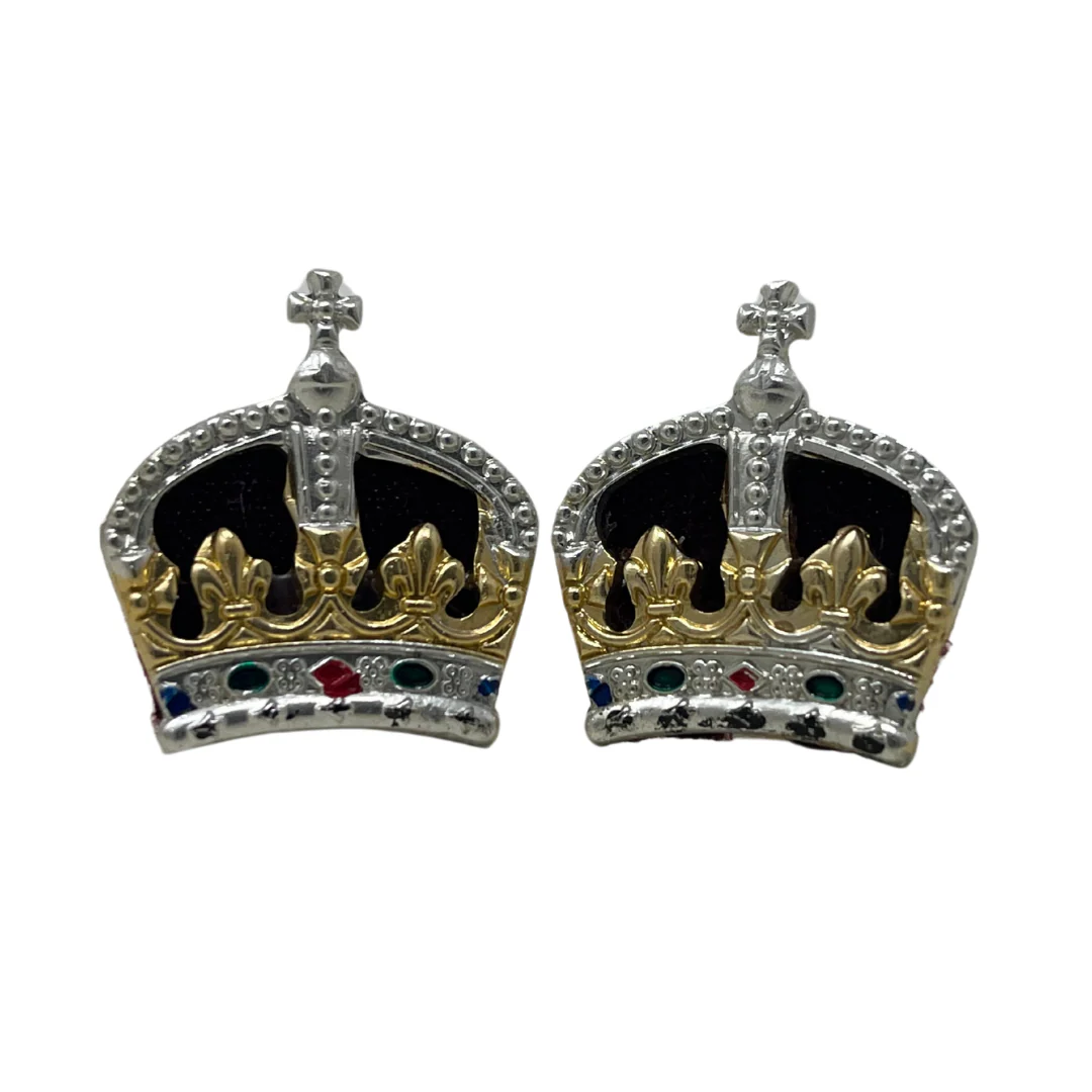Metal Crowns - No1 Dress - 3/4" - Pair - Tudor Crown