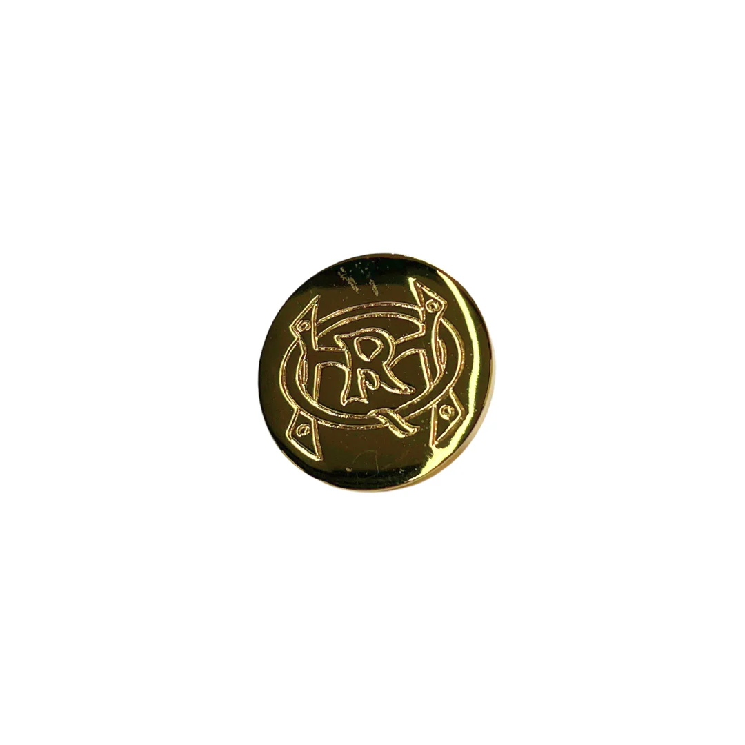 Officers Green Suit Buttons - Brass- QRH - Stamped - Small