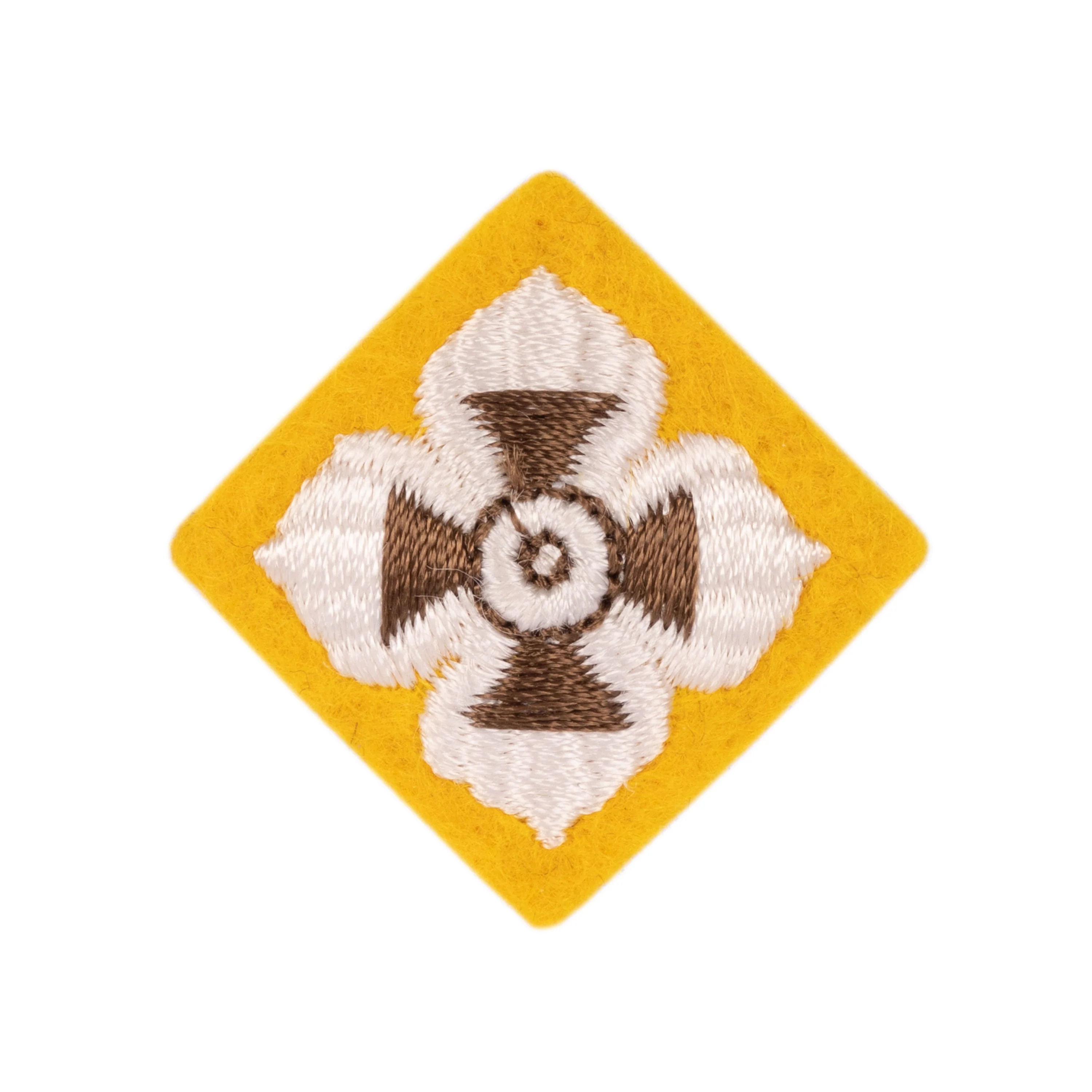 Officers Rank Star - Light Dragoons - 104 Cavalry Yellow Cloth Embroidered 18mm – Pairs