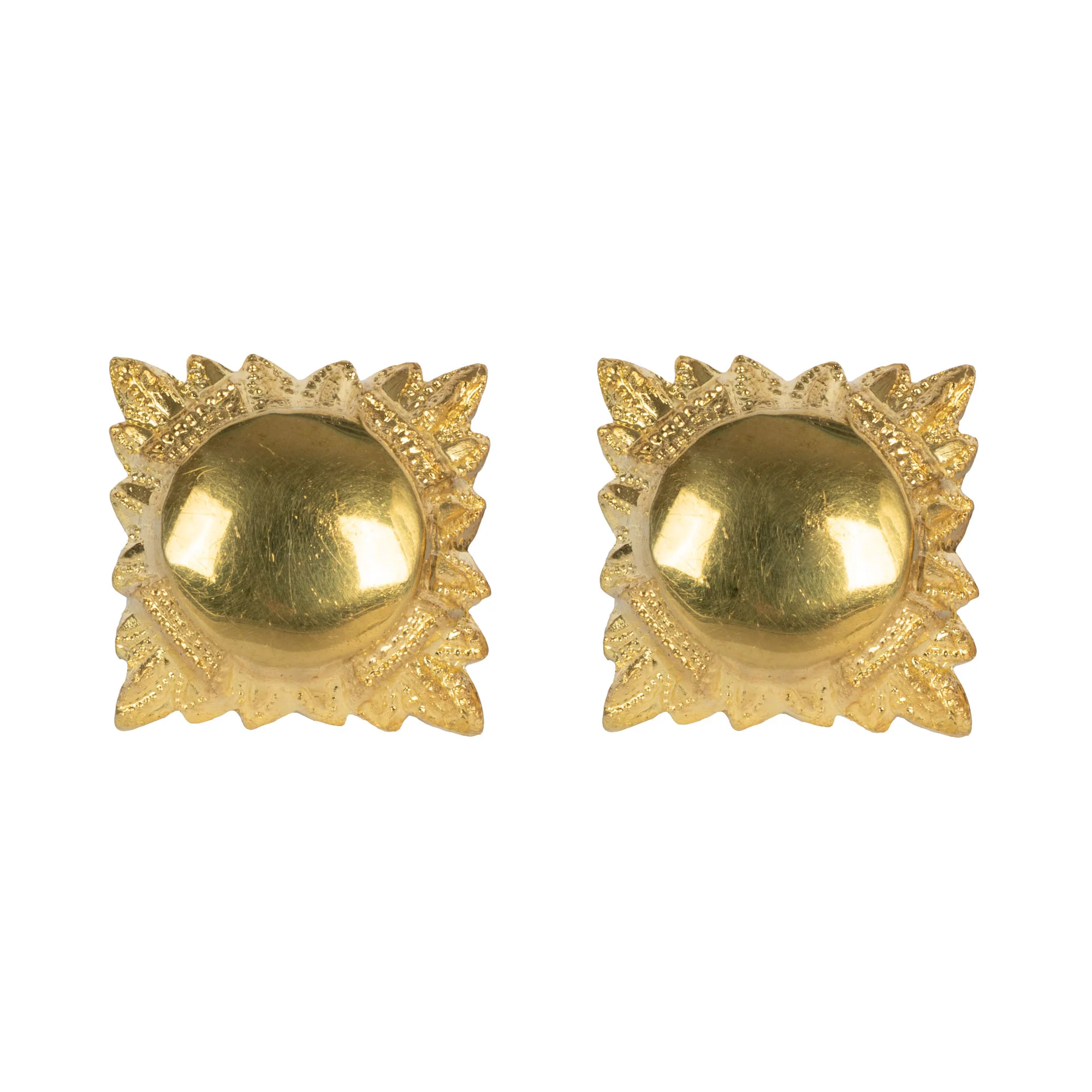 Rank Stars - 5/8" - Brass - Shank Fitting - Pair