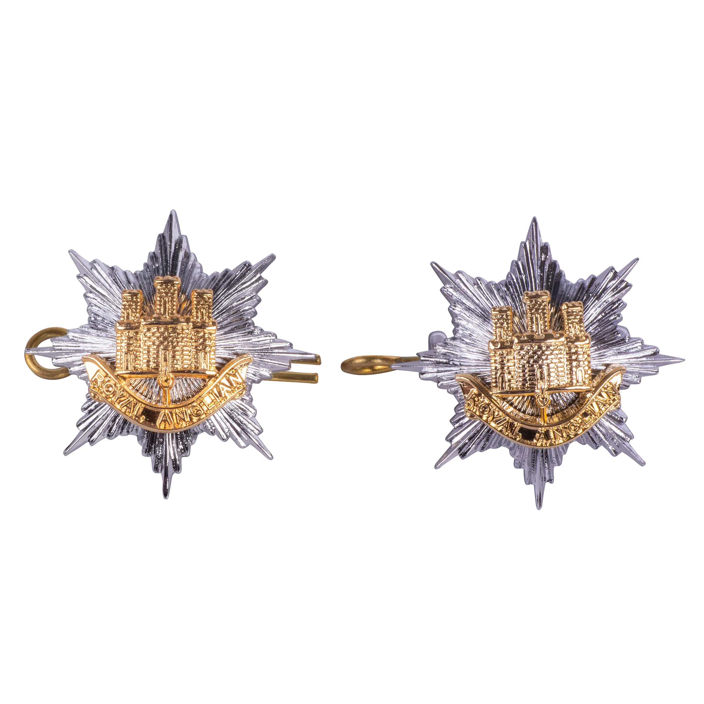 Royal Anglian - Collar Badges - 3rd Bn - Pair
