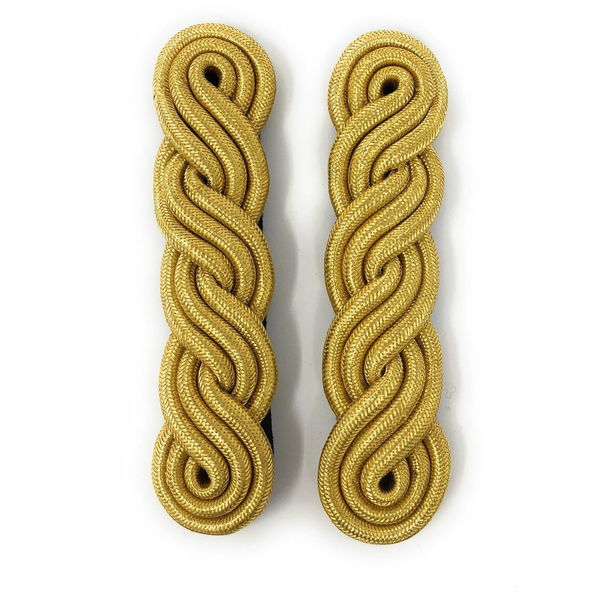 Shoulder Cords Male - 3 Ply - Gold Gilt Wire - Dark Blue Backing - No1 Dress - Image 2