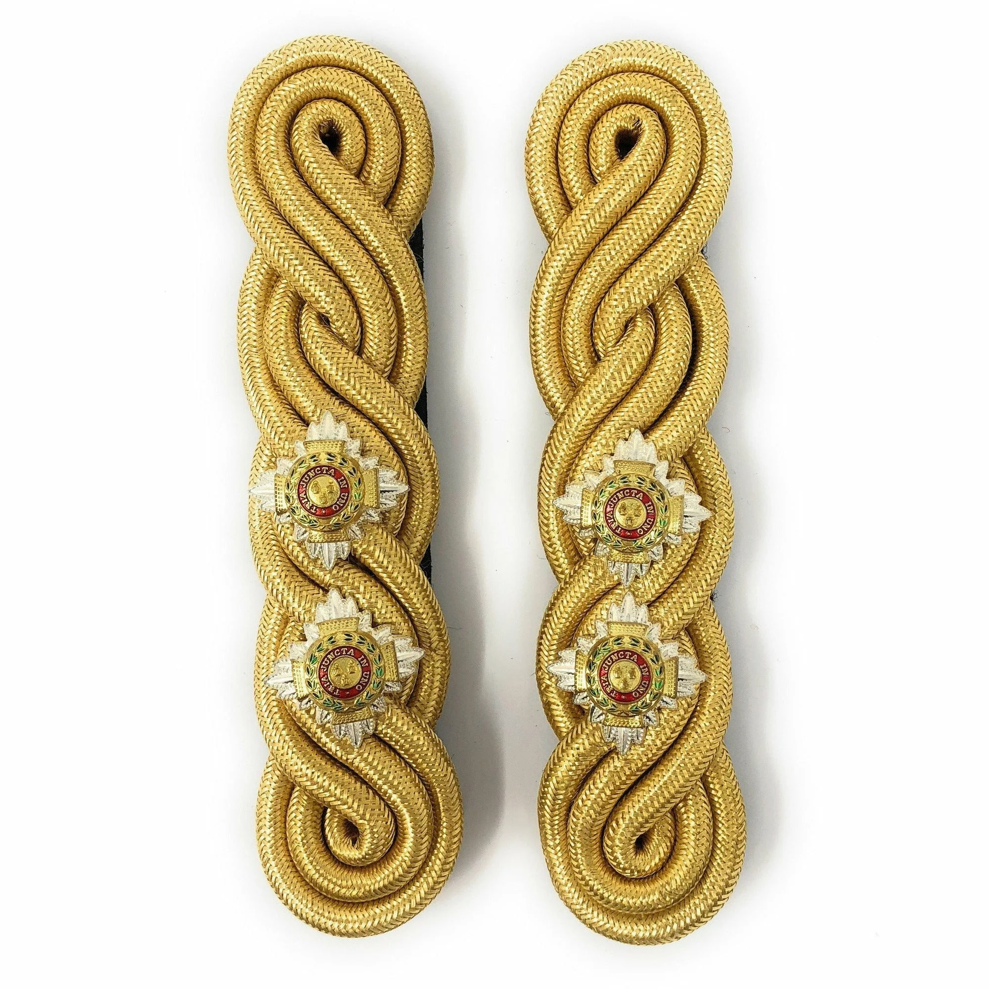 Shoulder Cords Male - 3 Ply - Gold Gilt Wire - Dark Blue Backing - No1 Dress - Image 4