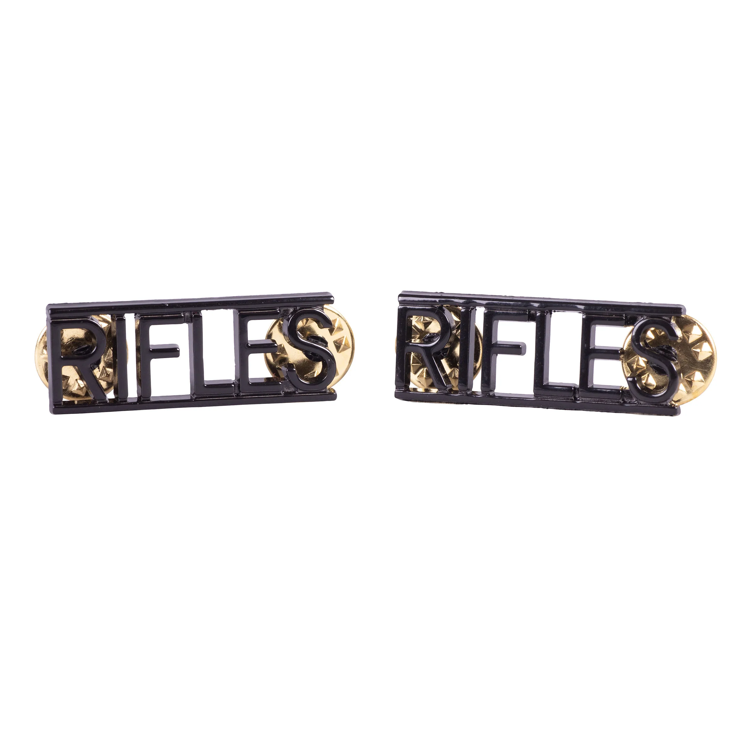 Shoulder Titles - Rifles - Black - Pairs