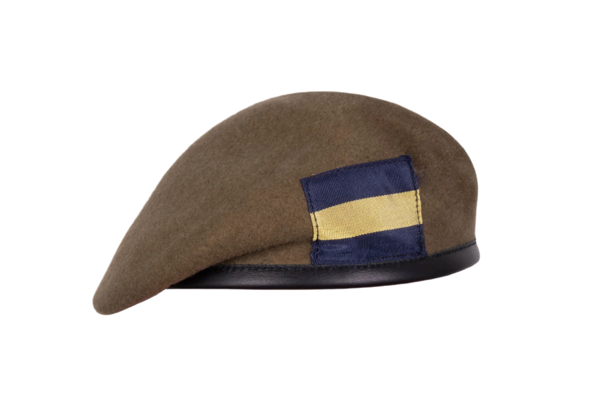 Tigers Khaki Beret Supplied with PWRR Beret Badge Backing Patch stitched on
