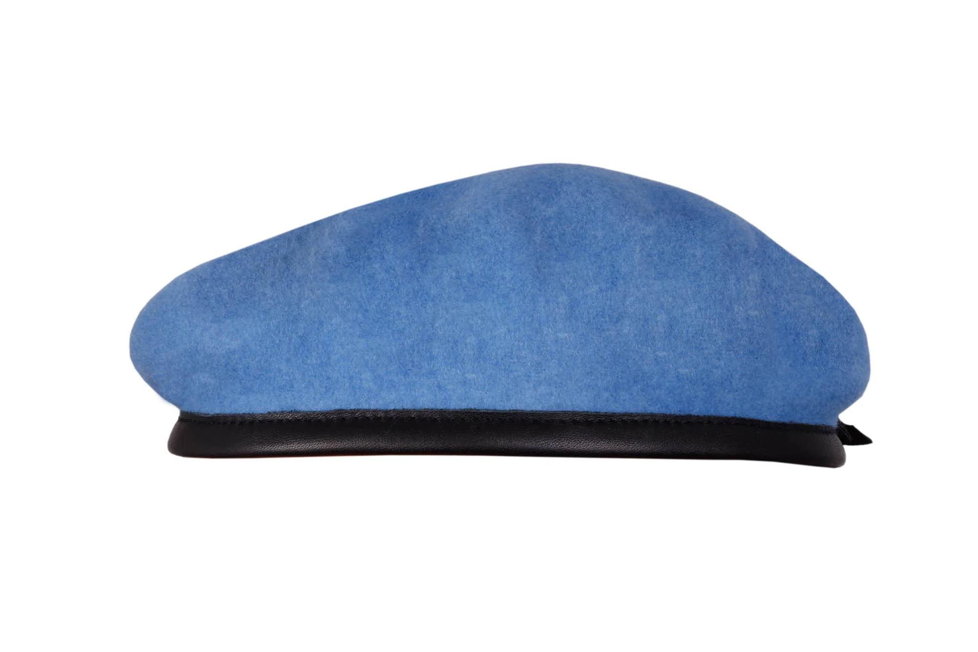 Beret UN - Blue Silk Lined - Small Crown - Image 3