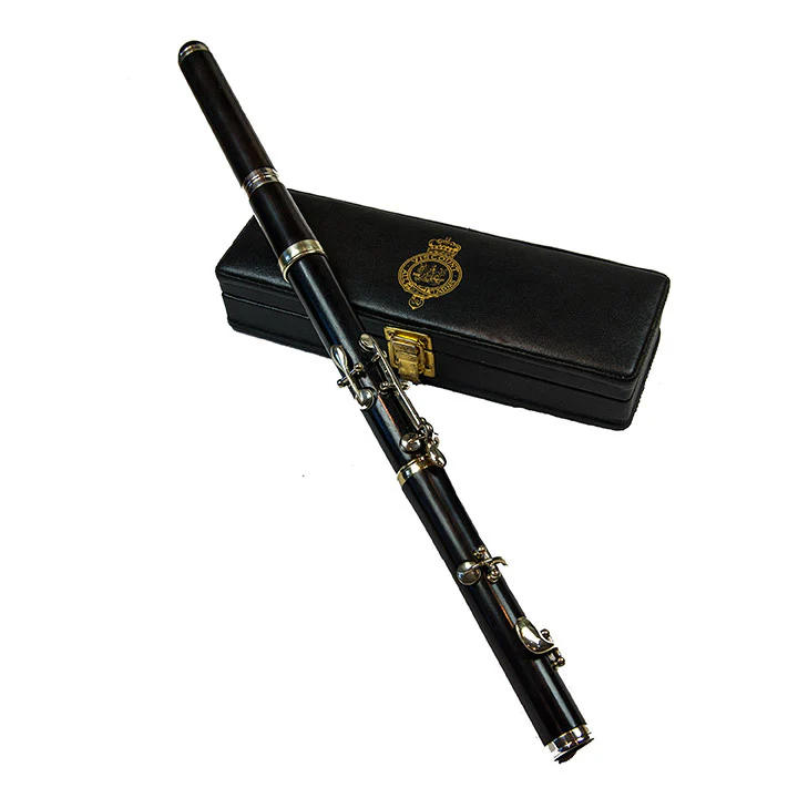 Viscount F (High Pitch) Flute 5 Key, 4 Piece in African Blackwood-Polished Bore  Complete with Lightstain Wooden Box