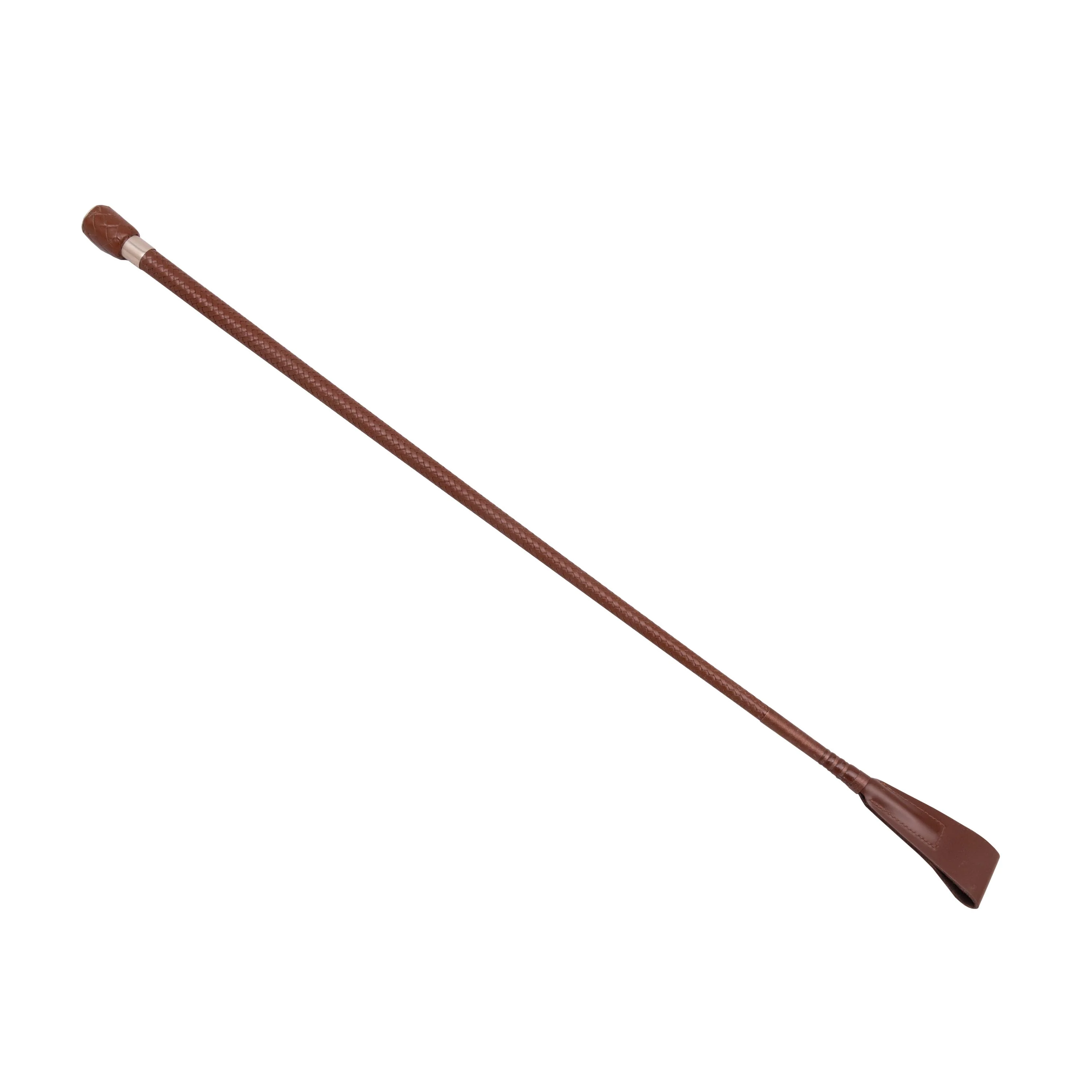 Whip - Light Dragoons - Brown Leather - Fish Tail - Nickel Plated button - Engraved Cap Badge