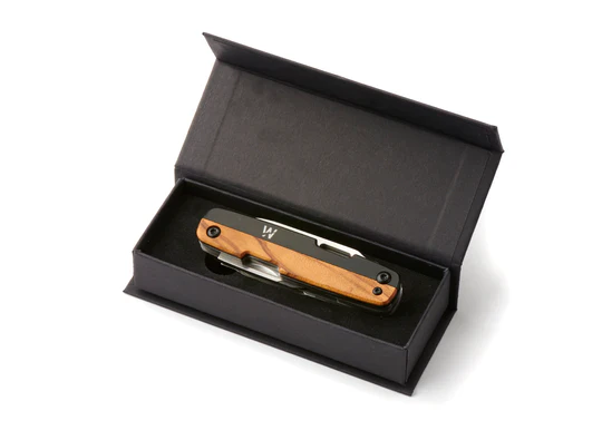 Whitby EDC Pocket Knife - Black & Olive Wood - Image 3
